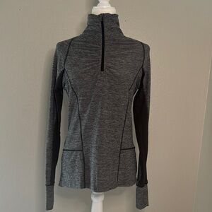 Women's Gray Quarter-Zip Top